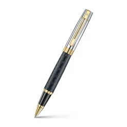 Sheaffer Rollerball|Felt Tip<300 ENGRAVED MATT BLACK BARREL AND SHINY CHROME GOLD TRIM RB