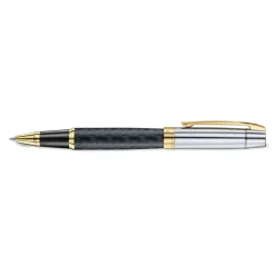 Sheaffer Rollerball|Felt Tip<300 ENGRAVED MATT BLACK BARREL AND SHINY CHROME GOLD TRIM RB