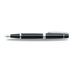 Sheaffer Fountain<300 Glossy Black Fountain Pen With Chrome Trims