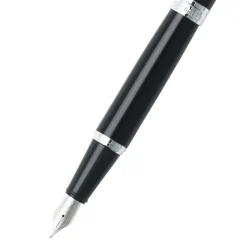 Sheaffer Fountain<300 Glossy Black Fountain Pen With Chrome Trims