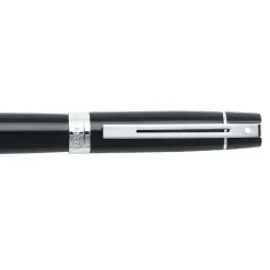Sheaffer Fountain<300 Glossy Black Fountain Pen With Chrome Trims