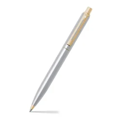 Sheaffer Ballpoint<Sentinel 325 Brushed Chrome Ballpoint pen with Gold Tone Trim