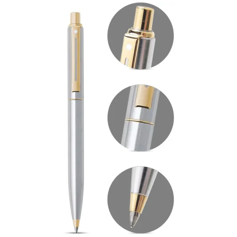 Sheaffer Ballpoint<Sentinel 325 Brushed Chrome Ballpoint pen with Gold Tone Trim