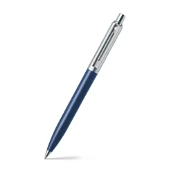 Sheaffer Ballpoint<Sentinel Blue and Chrome Ballpoint Pen With Chrome Trims