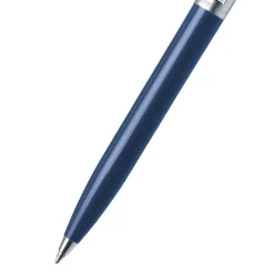 Sheaffer Ballpoint<Sentinel Blue and Chrome Ballpoint Pen With Chrome Trims