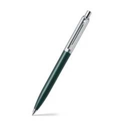 Sheaffer Ballpoint<Sentinel Dark Green and Chrome Ballpoint Pen With Chrome Trims