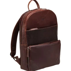 Mancini Portfolios|Business Cases<Slim Backpack for 14" Laptop, 12" x 4" x 16.25", Brown
