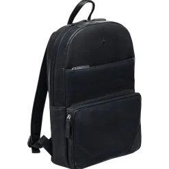 Mancini Portfolios|Business Cases<Slim Backpack for 14" Laptop, 12" x 4" x 16.25", Black