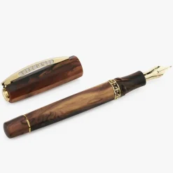 Visconti Limited Edition|Fountain<Medici Briarwood Ruthenium Fountain Pen | Altman Luggage