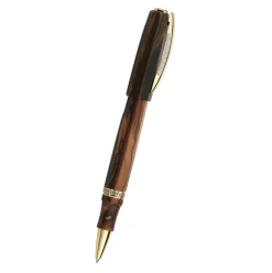 Visconti Rollerball|Felt Tip<Medici Briarwood Yellow Gold Rollerball Pen | Altman Luggage