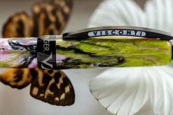 Visconti Fountain<Voyager Mariposa Butterfly Malachite Fountain Pen