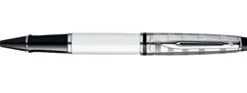 Waterman Rollerball|Felt Tip<Expert Deluxe White CT Rollerball Pen
