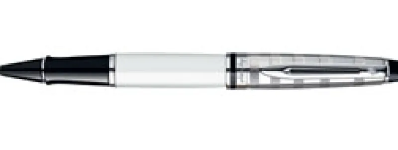 Waterman Rollerball|Felt Tip<Expert Deluxe White CT Rollerball Pen